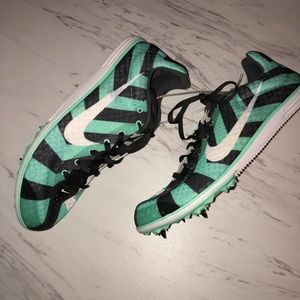 Men’s Green,White, Black Nike Track Distance Shoes